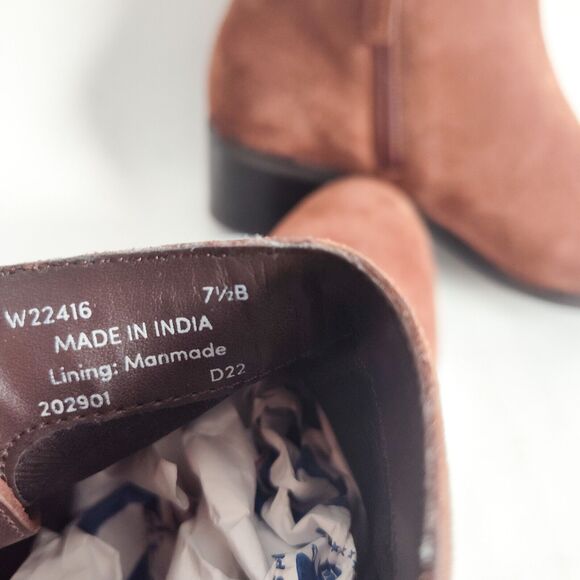Cole Haan Boots Womens Haidyn Bootie Ankle ‎ Tobacco Brown Scotch Suede Size 7.5 - Picture 11 of 11